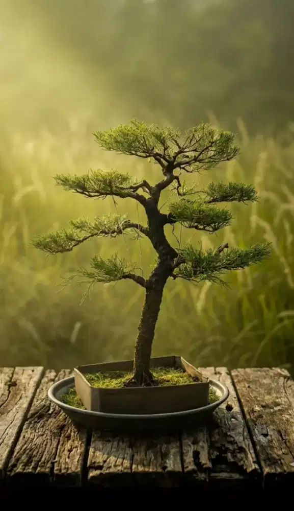 Bonsai Cemara Udang bunjin style