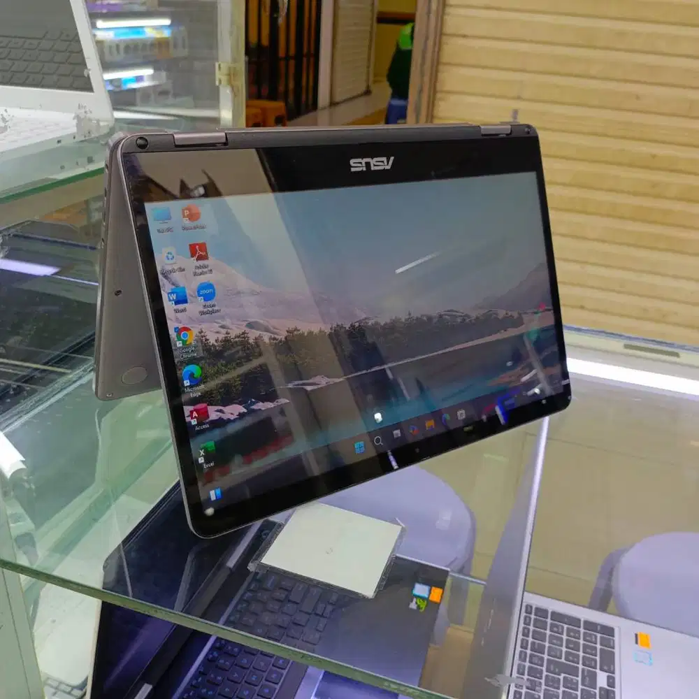 Laptop second asus vivobook flip 14 Intel celeron Ram 4gb SSD 128gb
