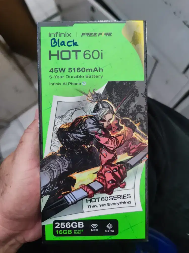 Infinix hot 60i ram 8+8/256gb new garansi resmi