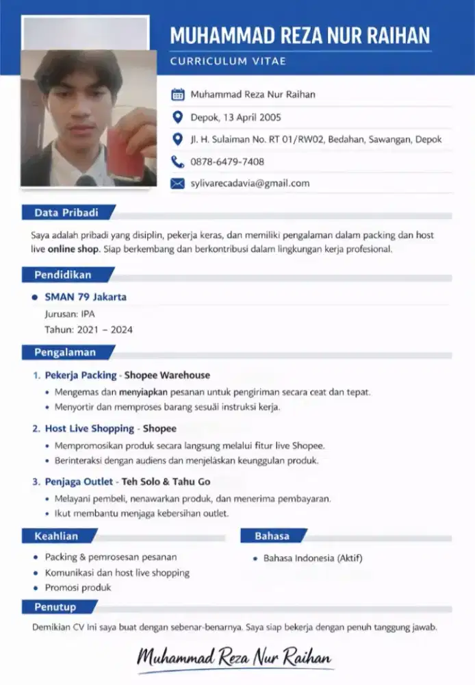 “Siap Kerja Keras & Belajar – Mencari Kesempatan Kerja”