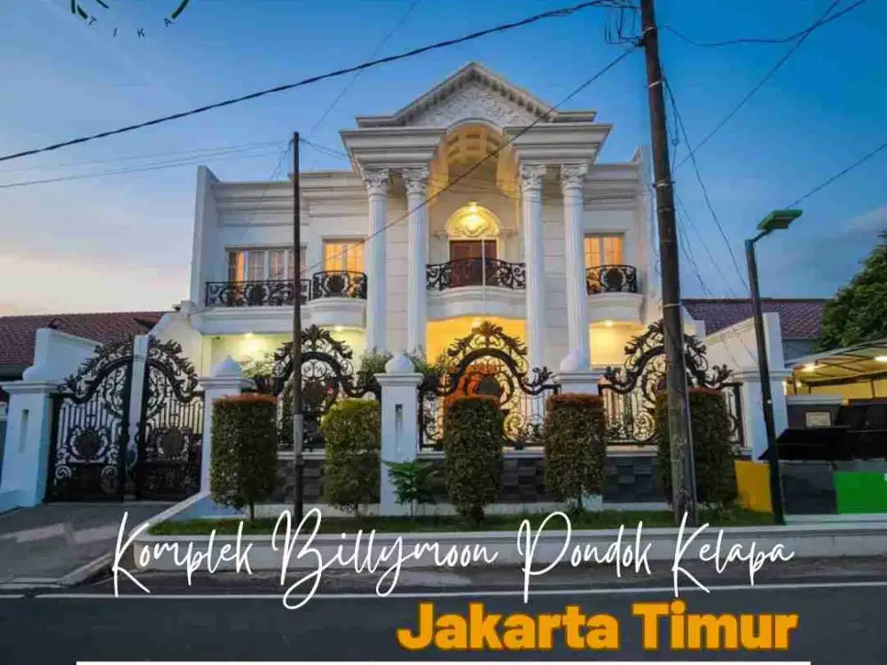 rumah klasik mewah plus private pool dalam komplek Billymoon Pondok Kelapa Jaktim