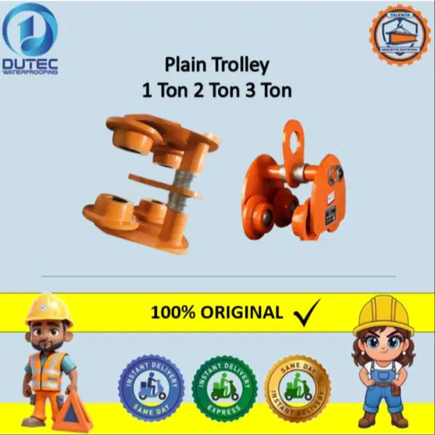 Plain Trolley 1 Ton 2 Ton 3 Ton | Troli Katrol Manual Beam Trolley Rel