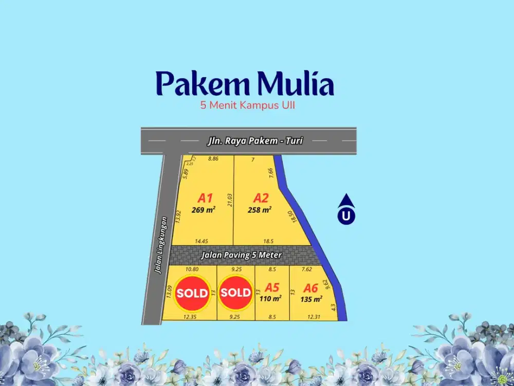 Tanah Strategis Jogja Dekat Kampus UII dan Kopi Klothok Jogja, Siap Bangun dan Legalitas SHM Pekarangan