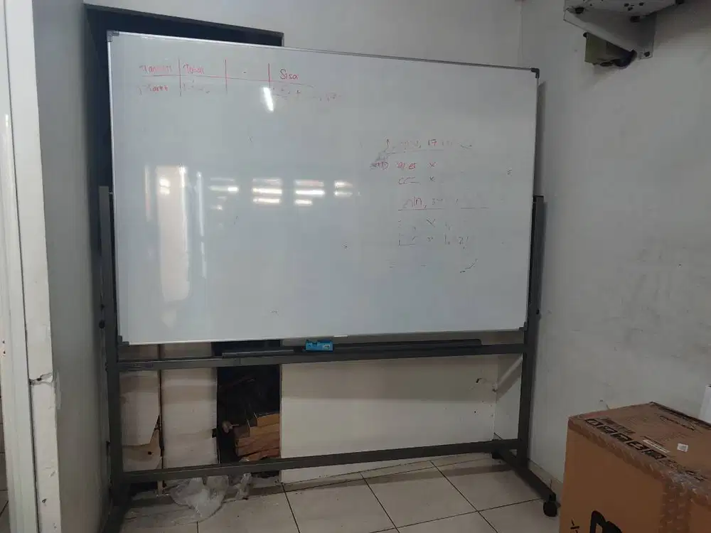 DIJUAL WHITEBOARD STANDING BESAR (MOBILE) – KANTOR / MEETING