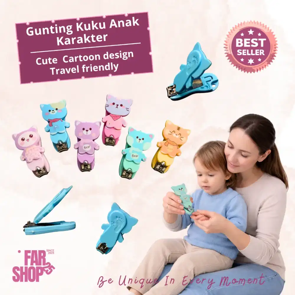 Gunting Kuku Anak Karakter Kartun Lucu Travel Friendly Murah