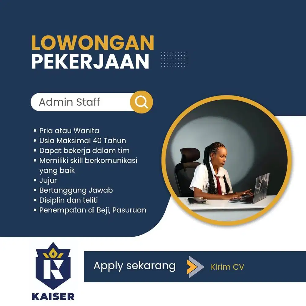 Dicari: Admin Staff