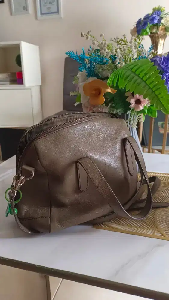 Tas Fossil Sydnet Satchel Medium Kulit Asli Crossbody, Original, Mulus