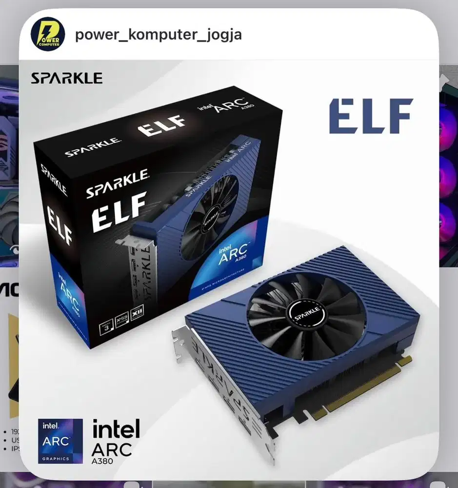 Ready VGA New Box Intel Arc Sparkle A380 B570 B580 dll Bisa tukar-tmbh