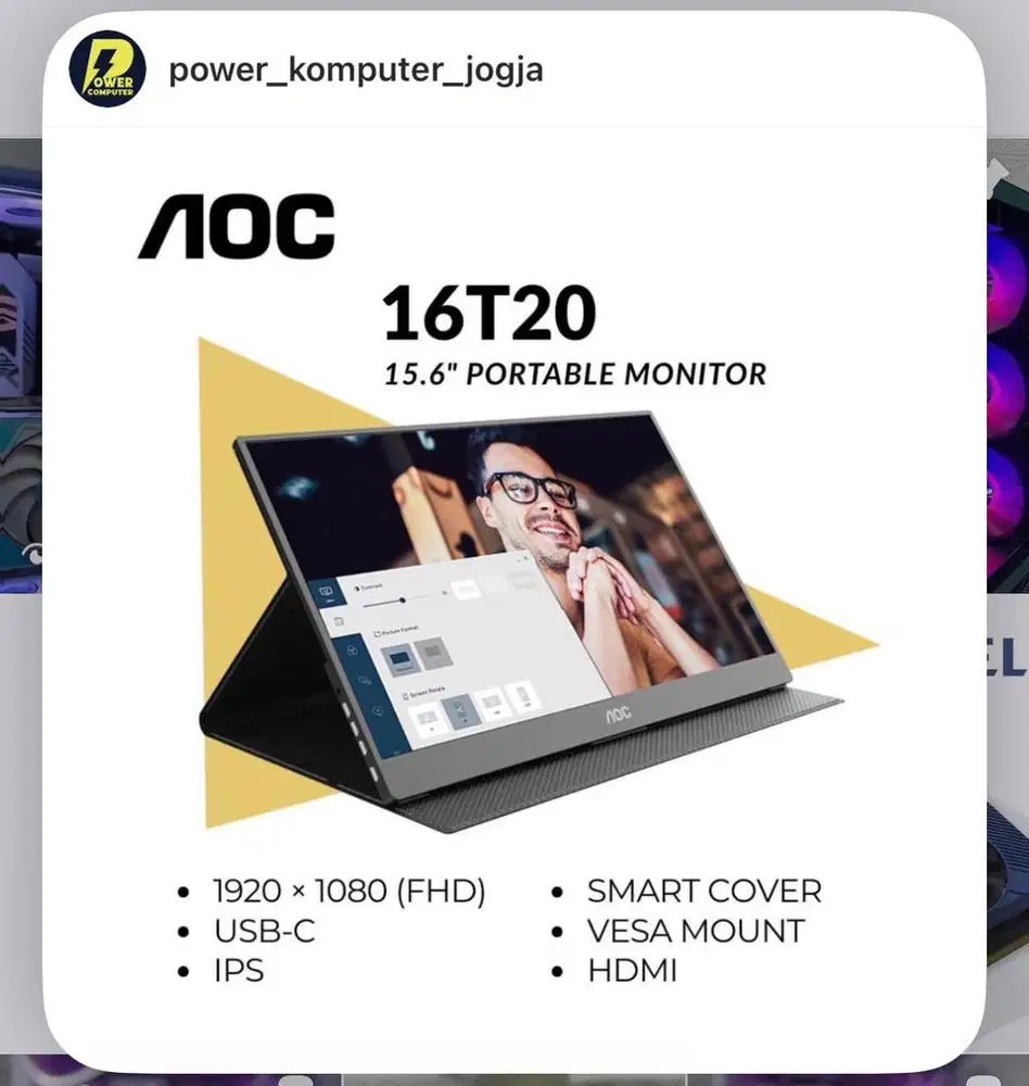 Ready Monitor Portable 16 inch Asus Enlight Viewsonic Msi New Box