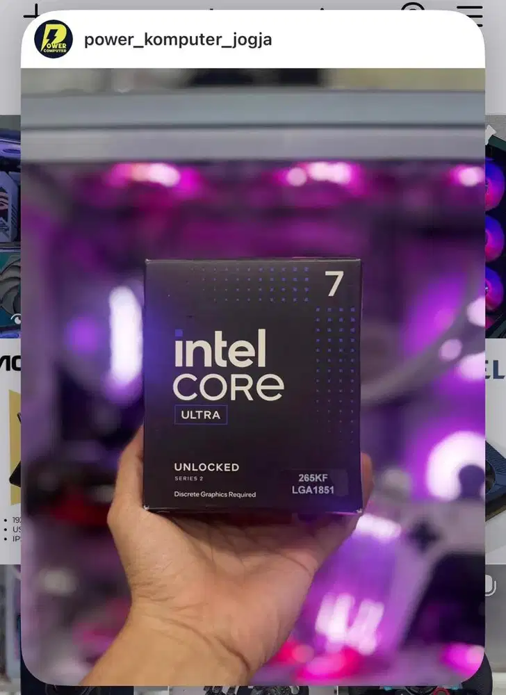 Processor intel core ultra 7 265kf new box harga 5,1 jt aja