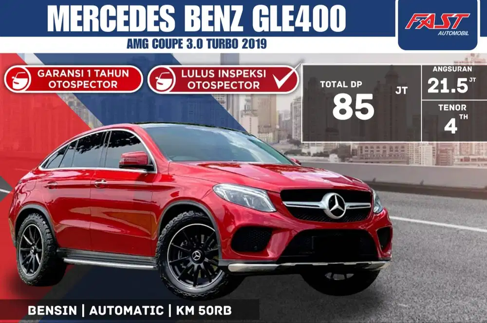 MERCEDES BENZ GLE 400 AMG COUPE 2019 PANORAMIC LOW KM.50RB PAJAK PNJNG
