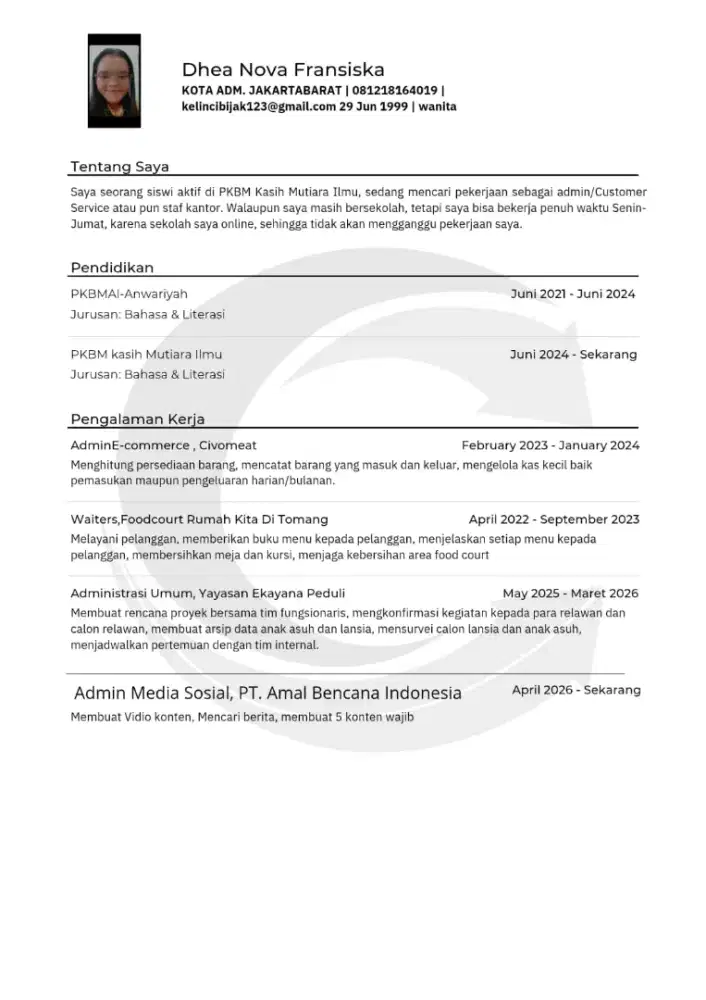 Mencari pekerjaan admin olshop, admin