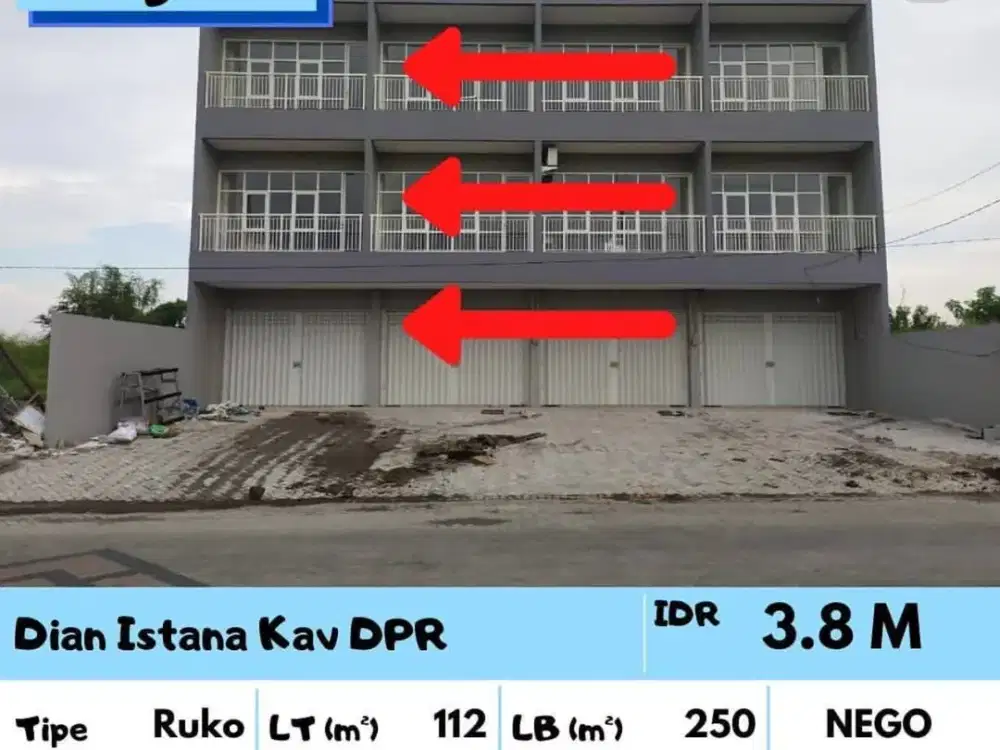 Dijual Ruko 3 lt Dian Istana (Deretan Mocca Vrbana - Puncak CBD), SBY