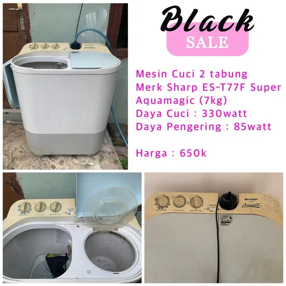 Mesin Cuci 2 Tabung Sharp