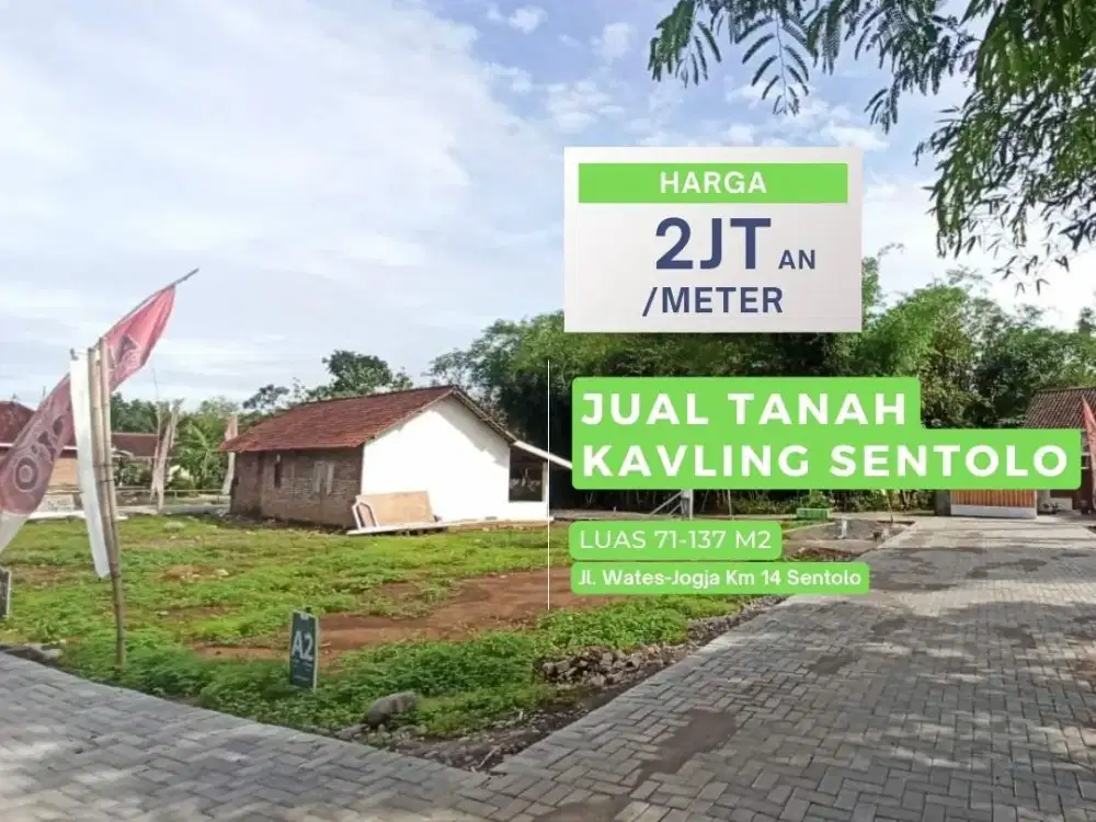 PROMO TANAH 100 JUTAAN DI JOGJA AKSES JALAN ASPAL LEBAR DI SENTOLO