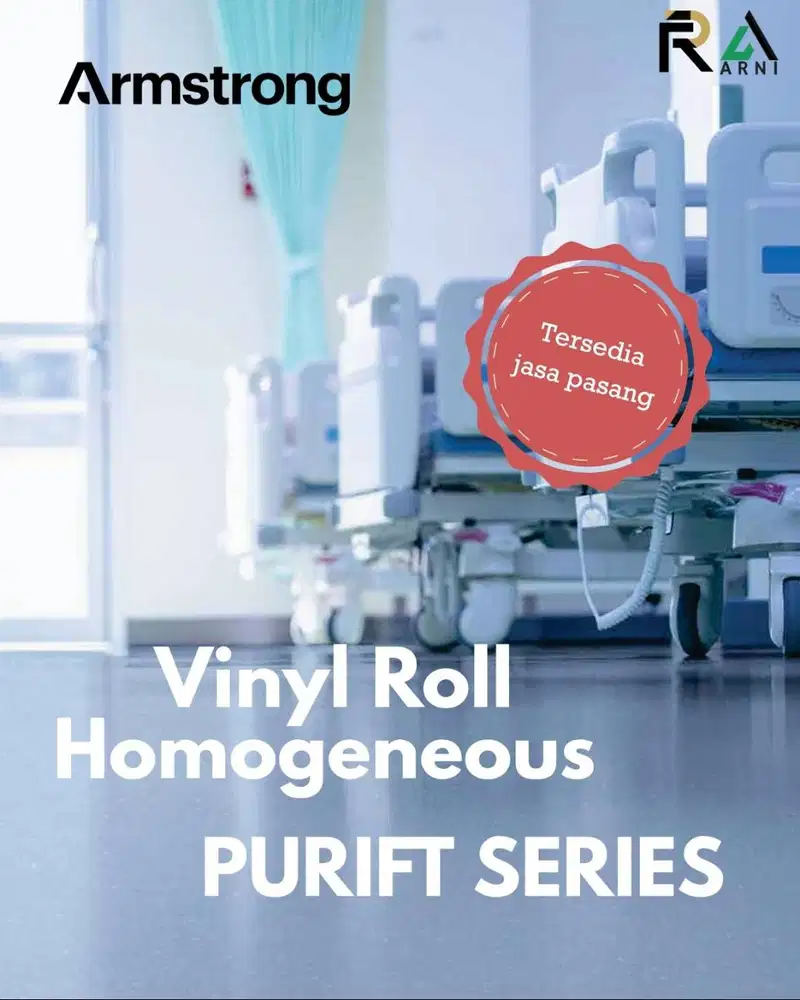 Vinyl Roll Armstrong Purift Series 3mm | Lantai Anti Air Tebal | Cover