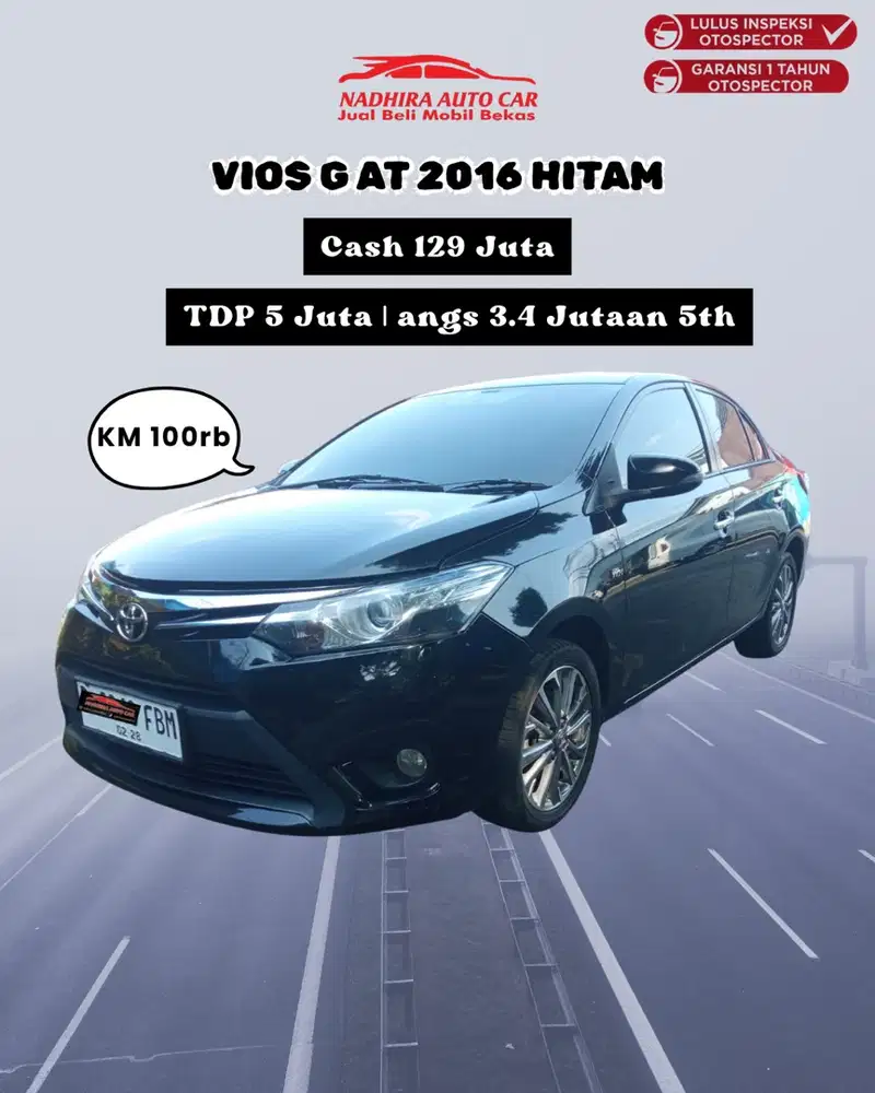 DP 5 Juta Vios G AT 2016 Hitam
