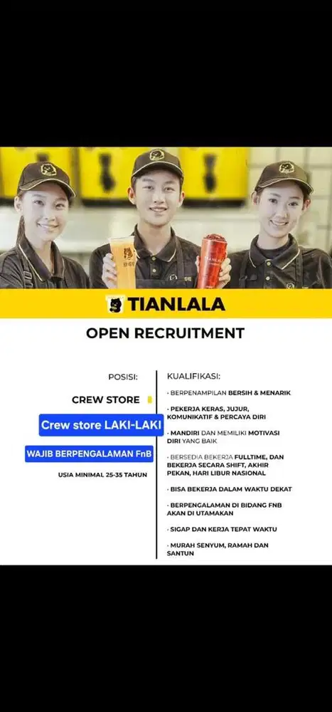 Tianlala BIP CREWstore Laki Laki