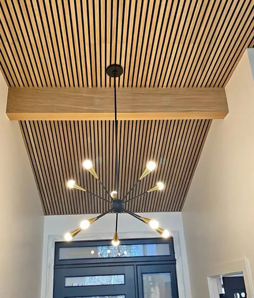 WPC panel PVC terpasang matrail dan tukang