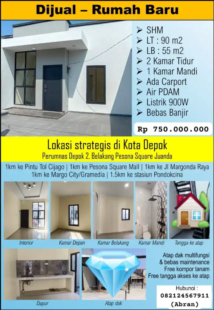 Rumah Baru Perumnas Depok 2 Margonda