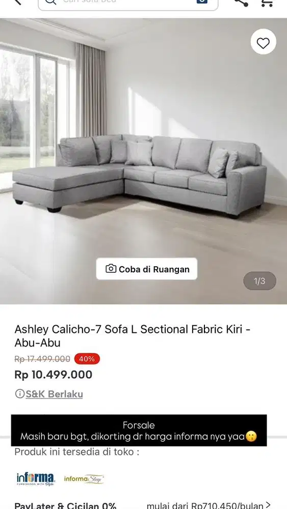 Ashley calicho 7 sofa