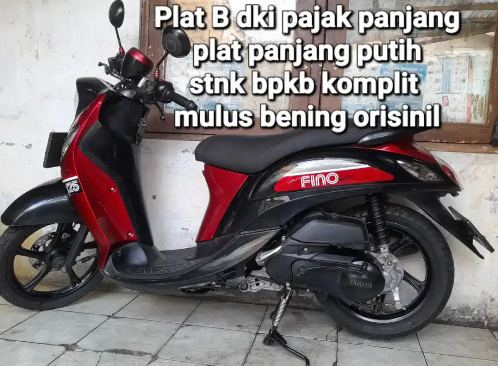 Yamaha Fino 2017 blue core 125 cw asli merah hitam B dki pajak panjang