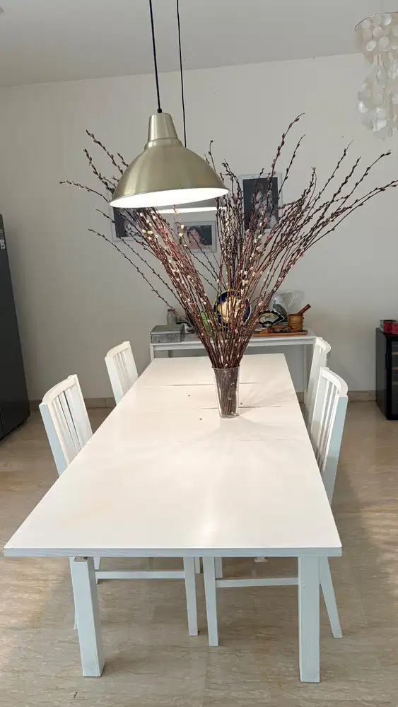 Ikea BJURSTA table and four NORRNAS ikea chairs