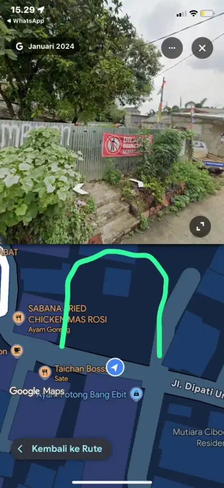 Dijual murah Tanah di pinggir jalan Dipati Unus kota tangerang