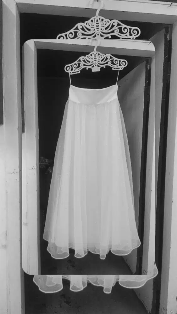 White Skirt premium, high waist white premium, party skirt