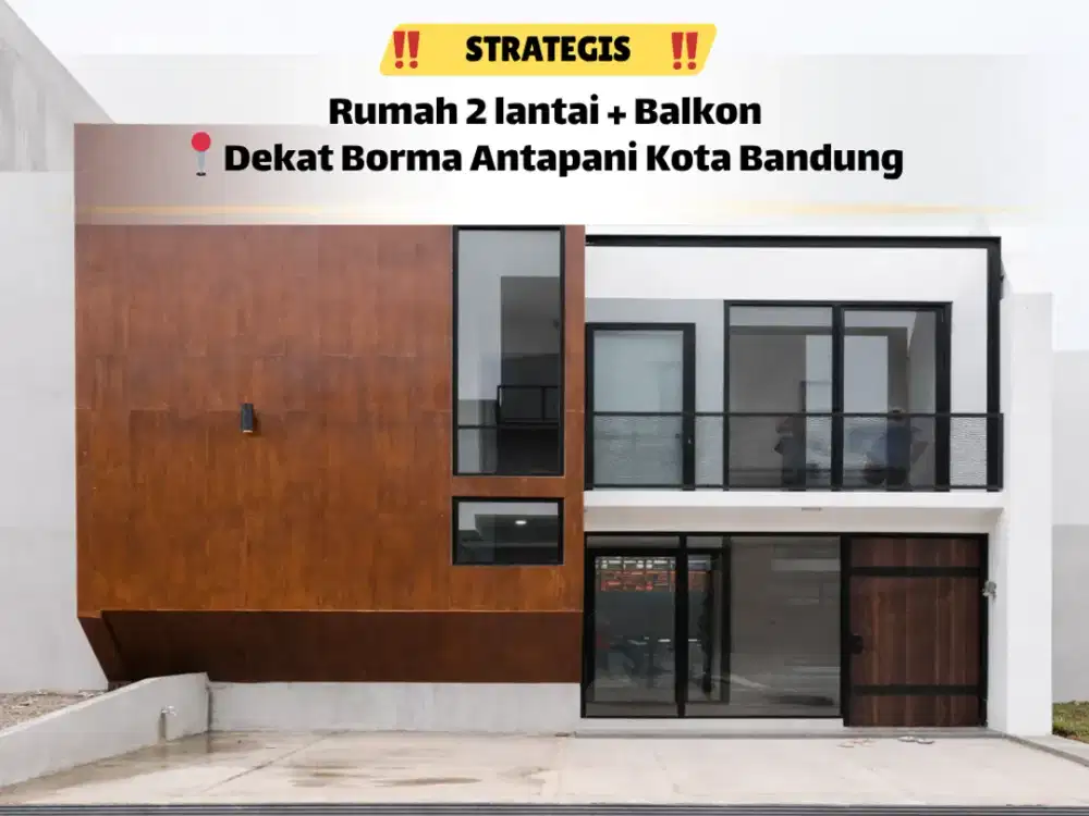 Rumah Antapani 2 Lantai + Balkon, Smart Lock & Siap Huni