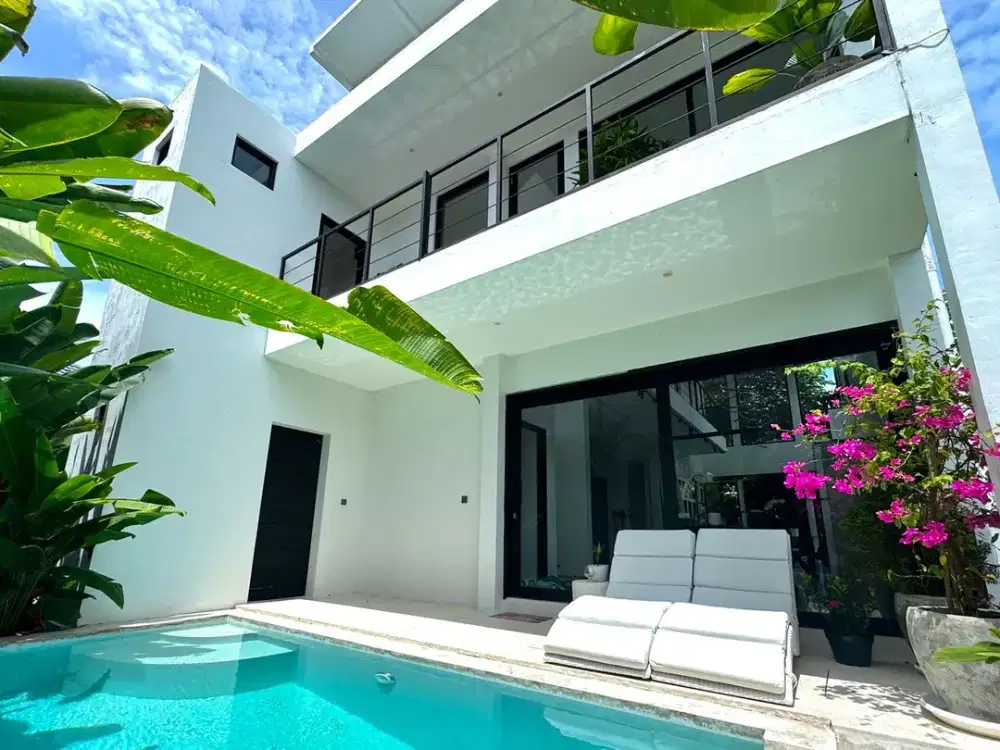 ID:H-125 Disewakan Leasehold Villa View Sawah Tumbak Bayuh Canggu Badung Bali Dekat Pererenan Kerobokan Tanah Lot Seminyak