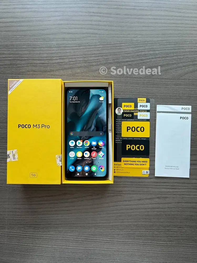 Poco M3 Pro 5G 6/128GB Black — Normal Siap Pakai Baterai Awet