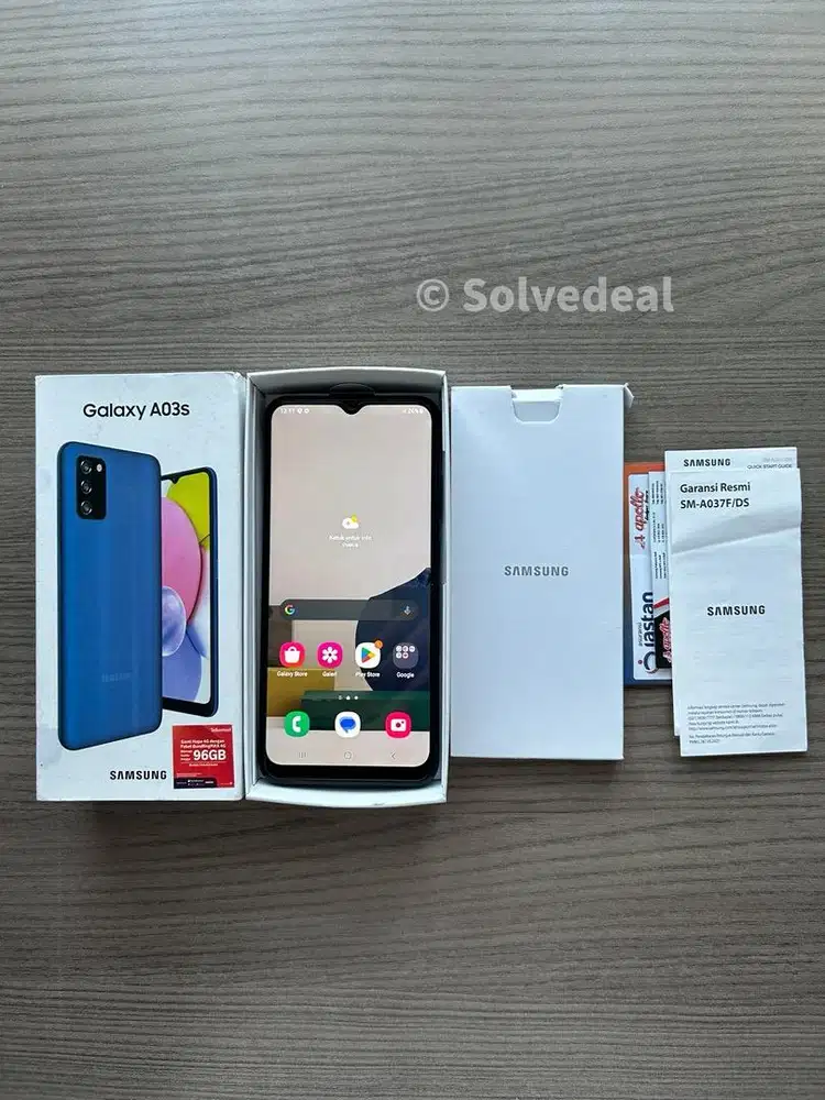 Samsung A03s Blue Original — Mulus Siap Pakai Baterai Awet