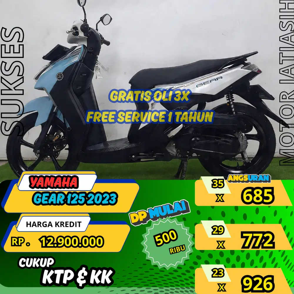 YAMAHA GEAR 125 2023 ANGSURAN TERMURAH SYRT KTP&KK(SUKSESMOTOR)