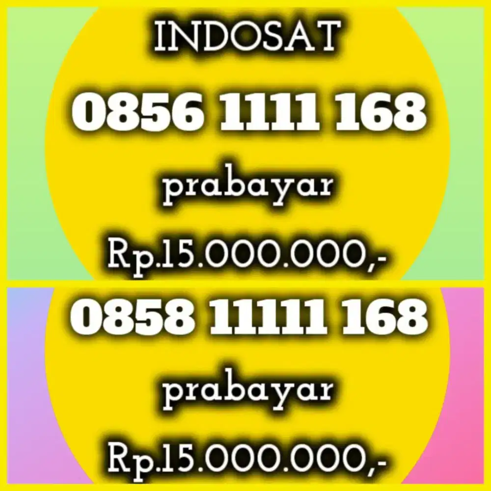 NOMOR CANTIK INDOSAT 168