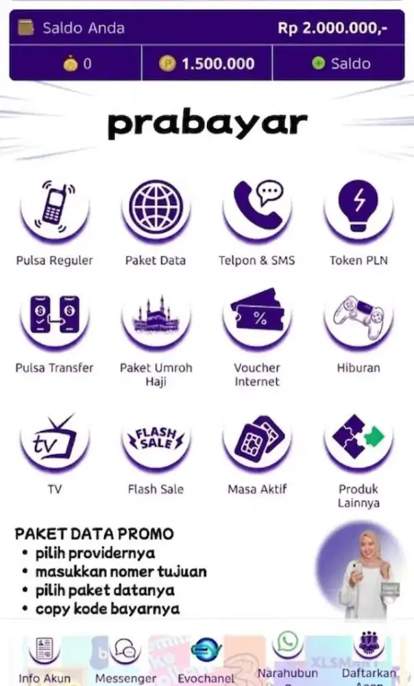 Bisnis online jualan pulsa dan paket data cuma dari rumah aja lewat hp