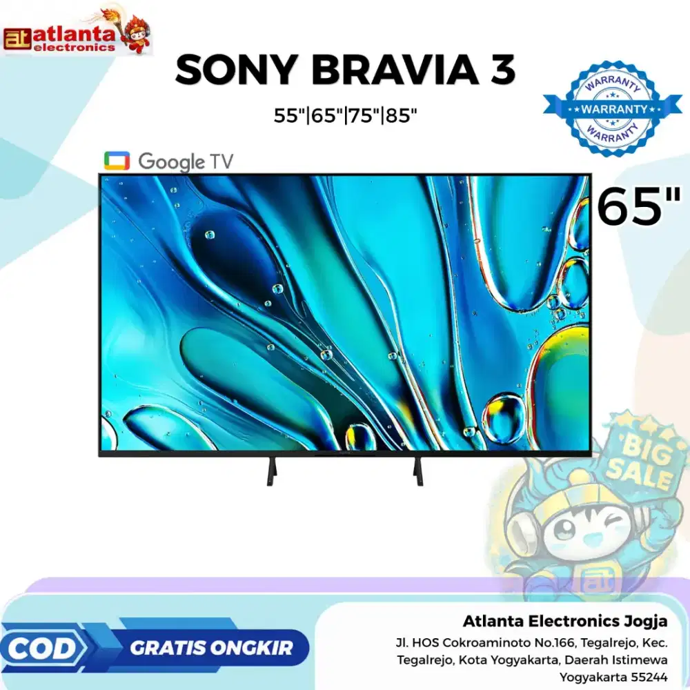 TV SONY BRAVIA 3 / 65 INC