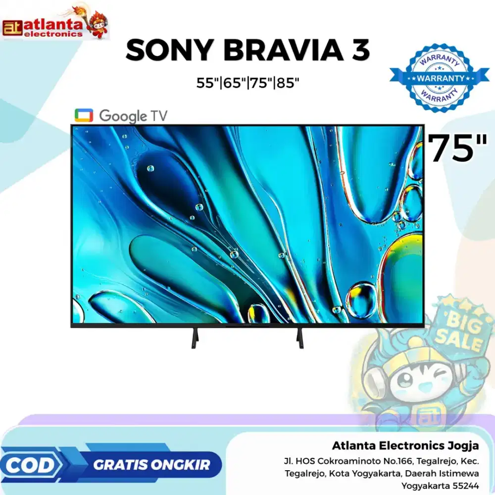 TV SONY BRAVIA 3 / 75 INC