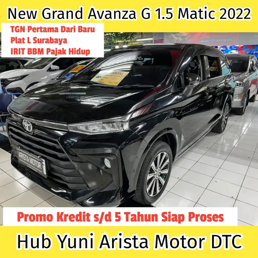 New Avanza G 1.5 Matic 2022 TGN1 PjkHidup IRITBBM Siap Pakai Terawat