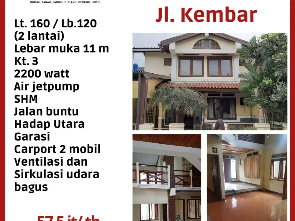 DISEWAKAN RUMAH DI KEMBAR
