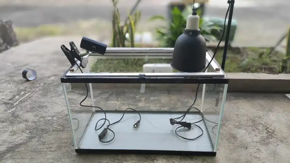 Aquarium ikan hias GEX 60x30x35 – Kaca Bening & Kokoh – Siap Pakai!