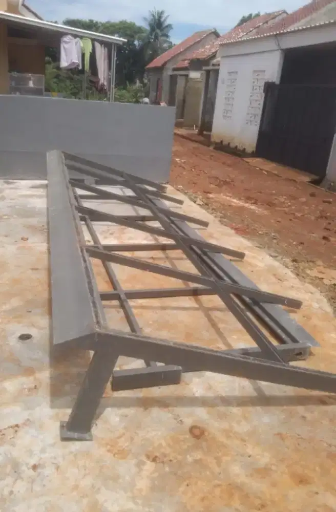 Dijual rangka kanopi bahan besi hollow galvanis