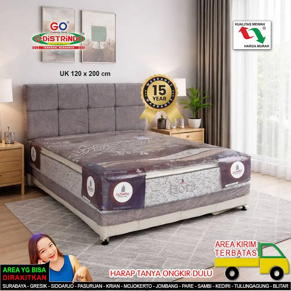 Springbed set Divan menyatu sama Kasur + Sandaran