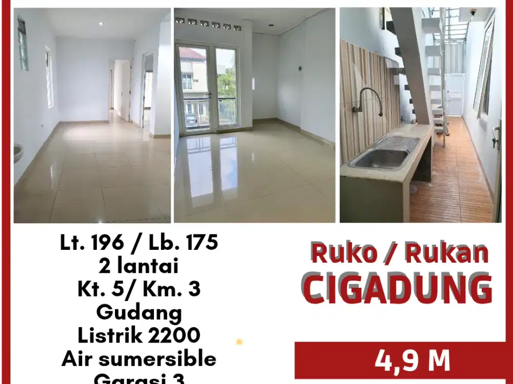 JUAL RUMAH DI CIGADUNG BISA UNTUK KANTOR