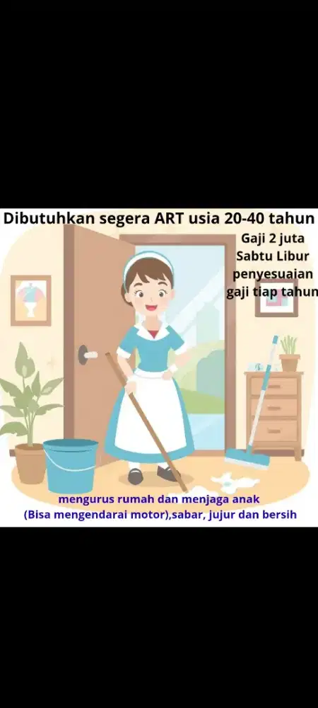 Dibutuhkan ART Menginap