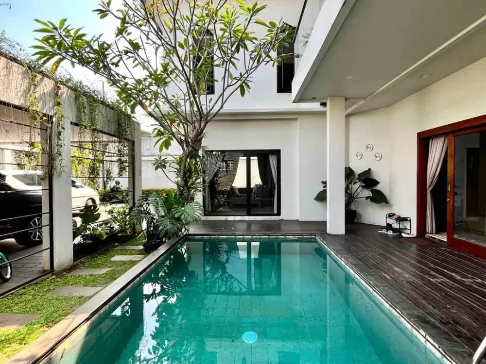 Dijual rumah mewah design tropical modern Private pool siap huni di area cilandak pndk labu
