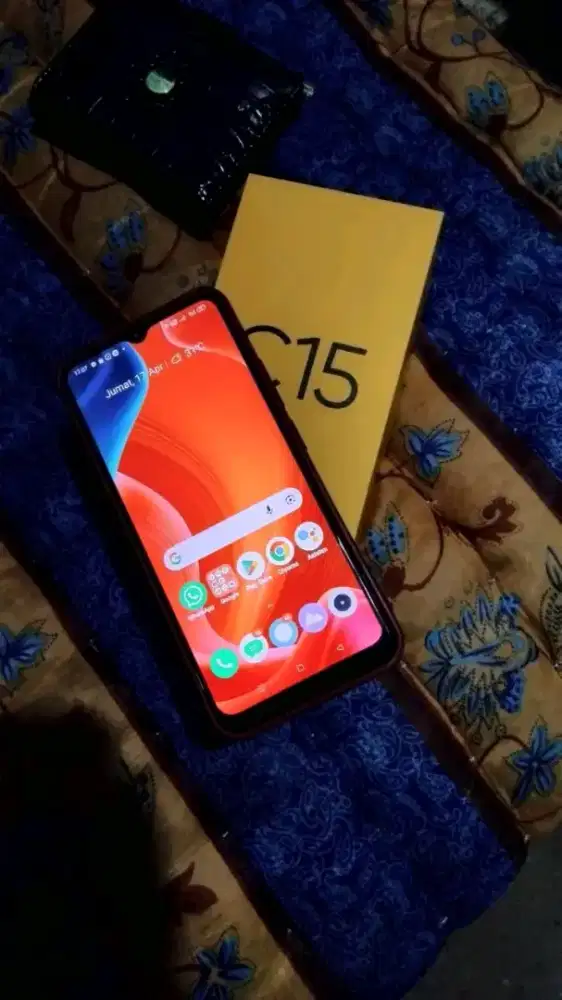 Realme C15 4/64 Fullset no minus siap pakai.