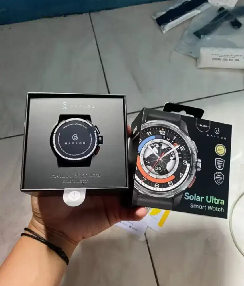 haylou solar ultra black gps  mulus garansi panjang