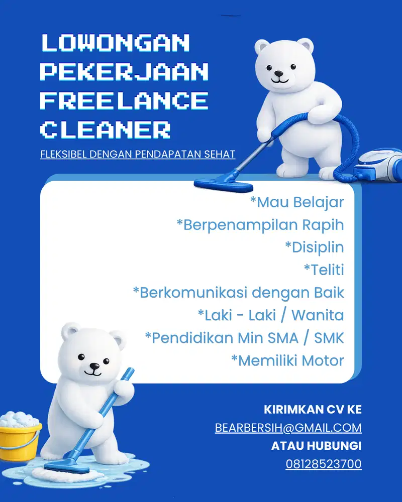 LOWONGAN KERJA FREELANCE JASA KEBERSIHAN