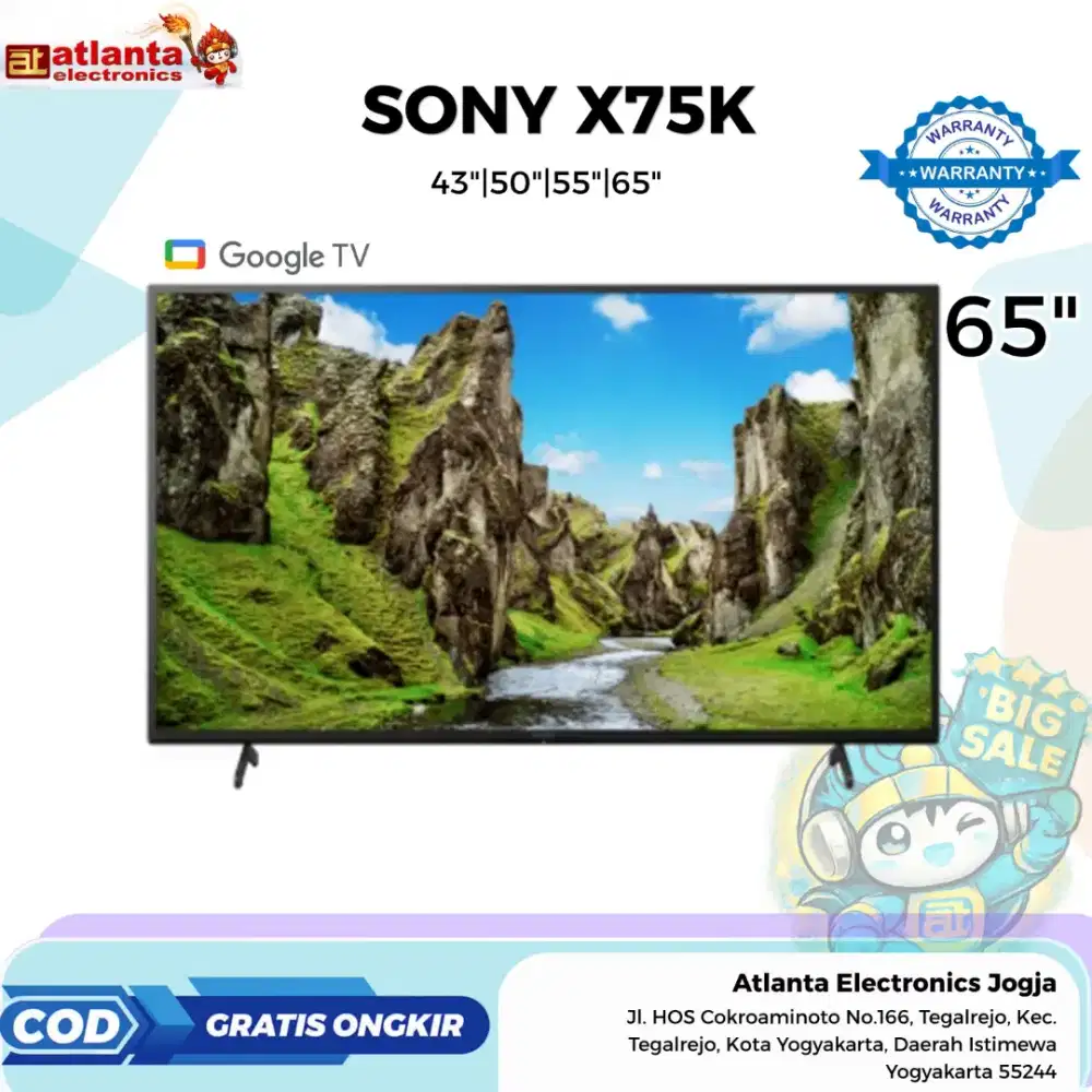 TV SONY X75K / 65 INC